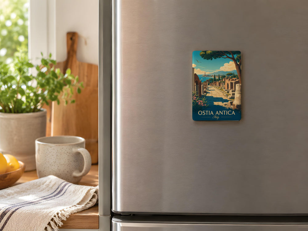 Ostia Antica Italy Fridge Magnet, Ancient Roman Ruins Souvenir Magnet, Archaeological Site Travel Keepsake Magnet