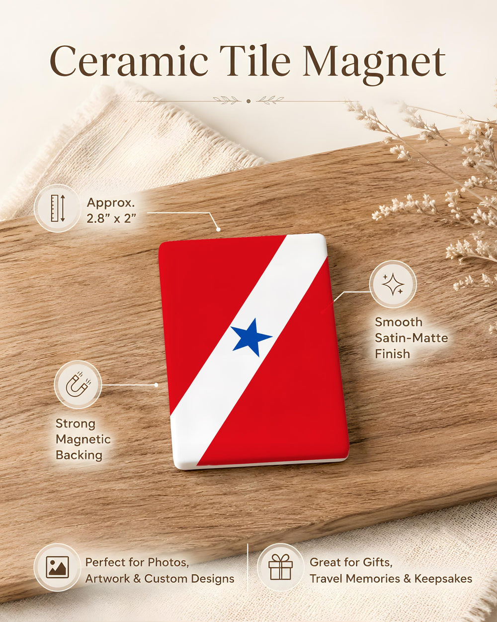 Par State Flag Fridge Magnet, State Flag Souvenir Magnet, Travel Keepsake Refrigerator Magnet, USA State Flag Magnet