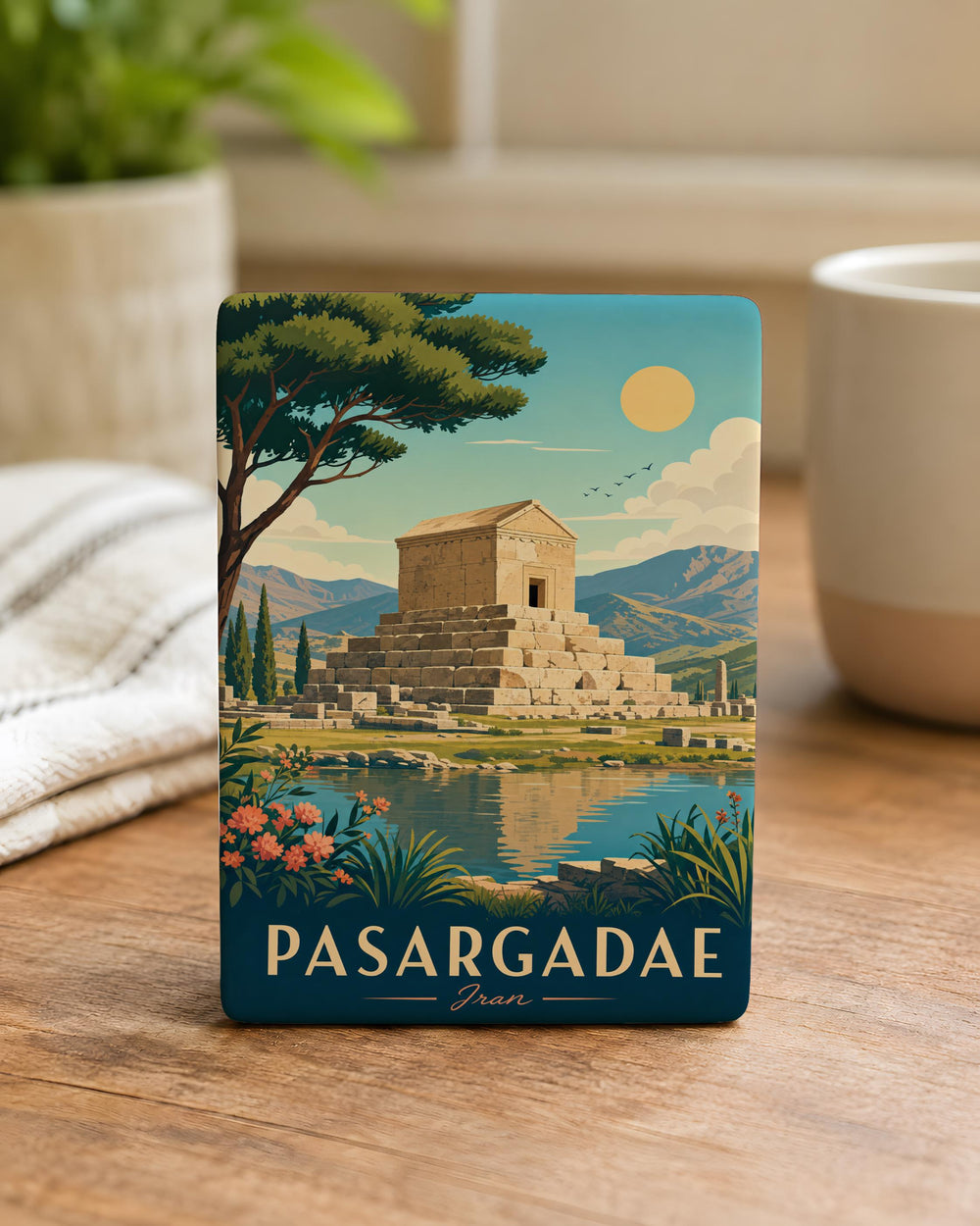 Pasargadae Fridge Magnet, Ancient Persian Capital Landmark Souvenir, Cyrus the Great Tomb Historic Site Magnet