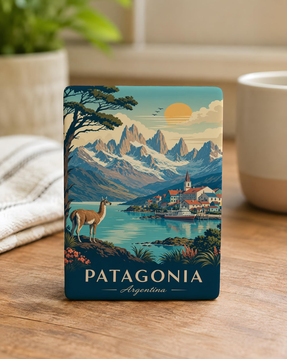 Patagonia Region Fridge Magnet, Patagonia Map Souvenir Magnet, Argentina Chile Patagonia Travel Gift, South America Map Magnet