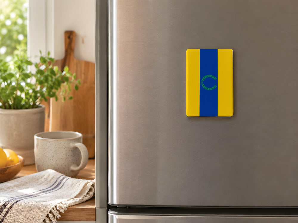 Perlis State Flag Fridge Magnet, Malaysia Perlis Flag Souvenir Magnet, Perlis Darul Sunnah Gift, Travel Keepsake Magnet