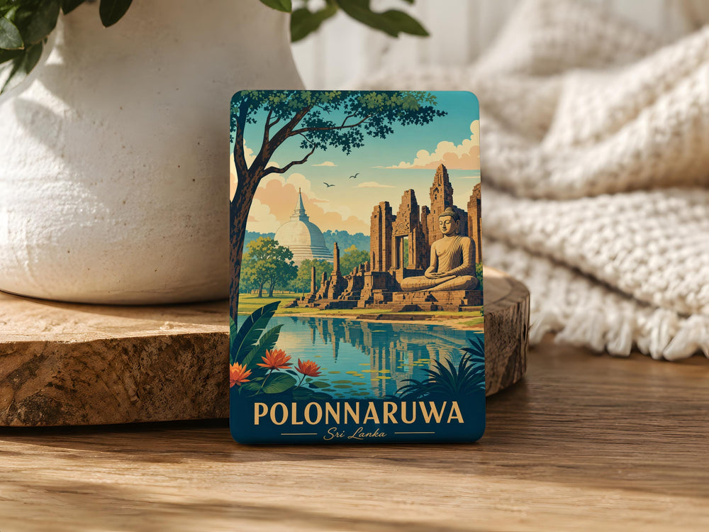 Polonnaruwa Sri Lanka Fridge Magnet, Ancient City Ruins Souvenir Magnet, Sacred Quadrangle Travel Keepsake Gift