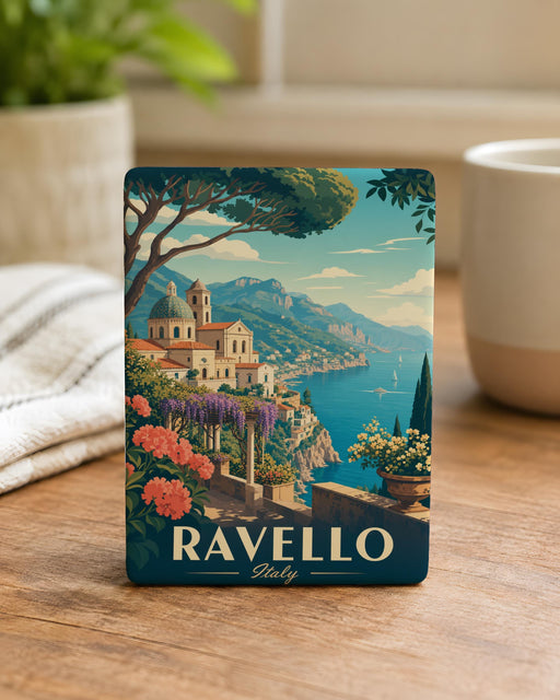 Ravello Italy Fridge Magnet, Amalfi Coast Travel Souvenir, Italian Village Landmark Magnet, Vacation Keepsake Gift