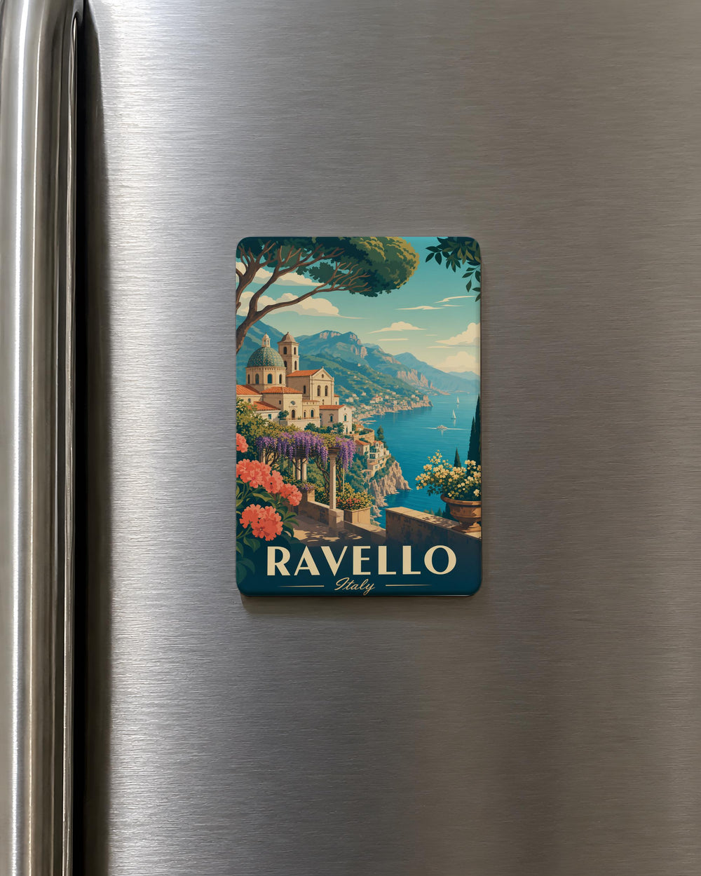 Ravello Italy Fridge Magnet, Amalfi Coast Travel Souvenir, Italian Village Landmark Magnet, Vacation Keepsake Gift