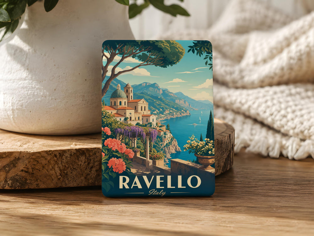 Ravello Italy Fridge Magnet, Amalfi Coast Travel Souvenir, Italian Village Landmark Magnet, Vacation Keepsake Gift
