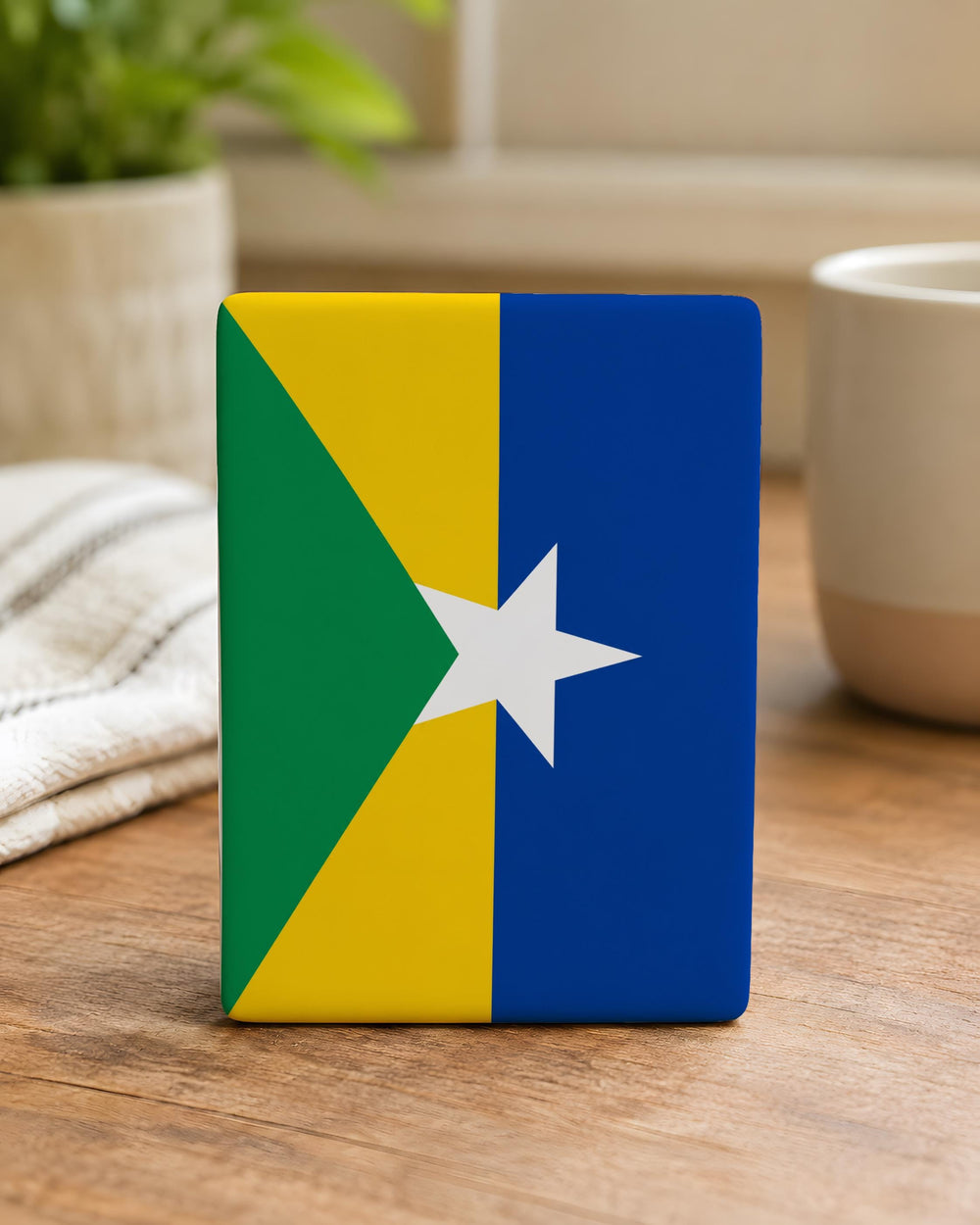 Rondônia State Flag Fridge Magnet, Brazil Rondônia Flag Magnet, Rondônia Souvenir Refrigerator Magnet