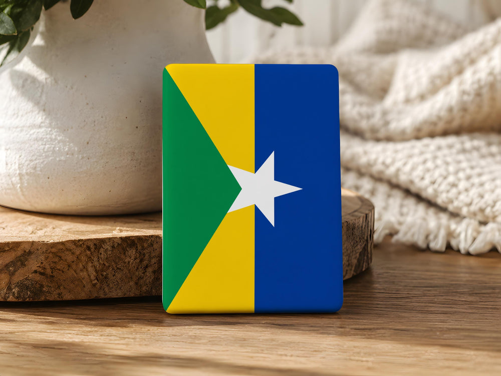 Rondônia State Flag Fridge Magnet, Brazil Rondônia Flag Magnet, Rondônia Souvenir Refrigerator Magnet
