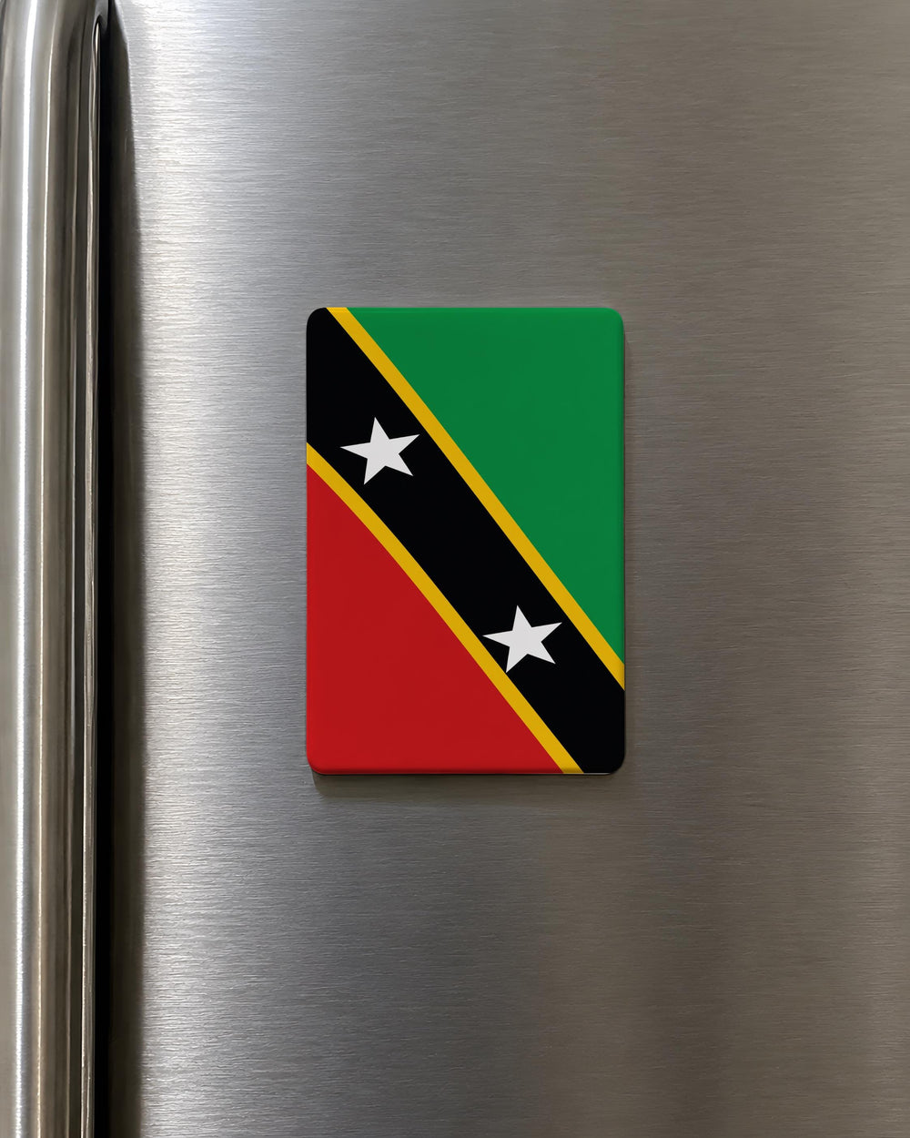 Saint Kitts and Nevis Flag Fridge Magnet, Caribbean Island Souvenir Magnet, Saint Kitts Nevis Travel Gift, Flag Magnet
