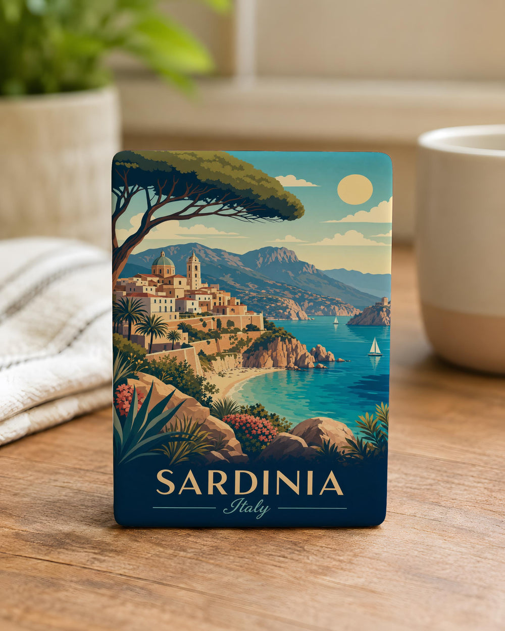 Sardinia Region Fridge Magnet, Sardegna Italy Map Souvenir, Italian Island Travel Keepsake, Mediterranean Destination Magnet