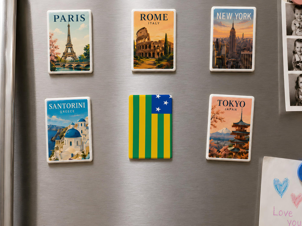 Sergipe State Flag Fridge Magnet Brazil Flag Magnet Sergipe Souvenir Magnet Brazilian State Flag Kitchen Magnet