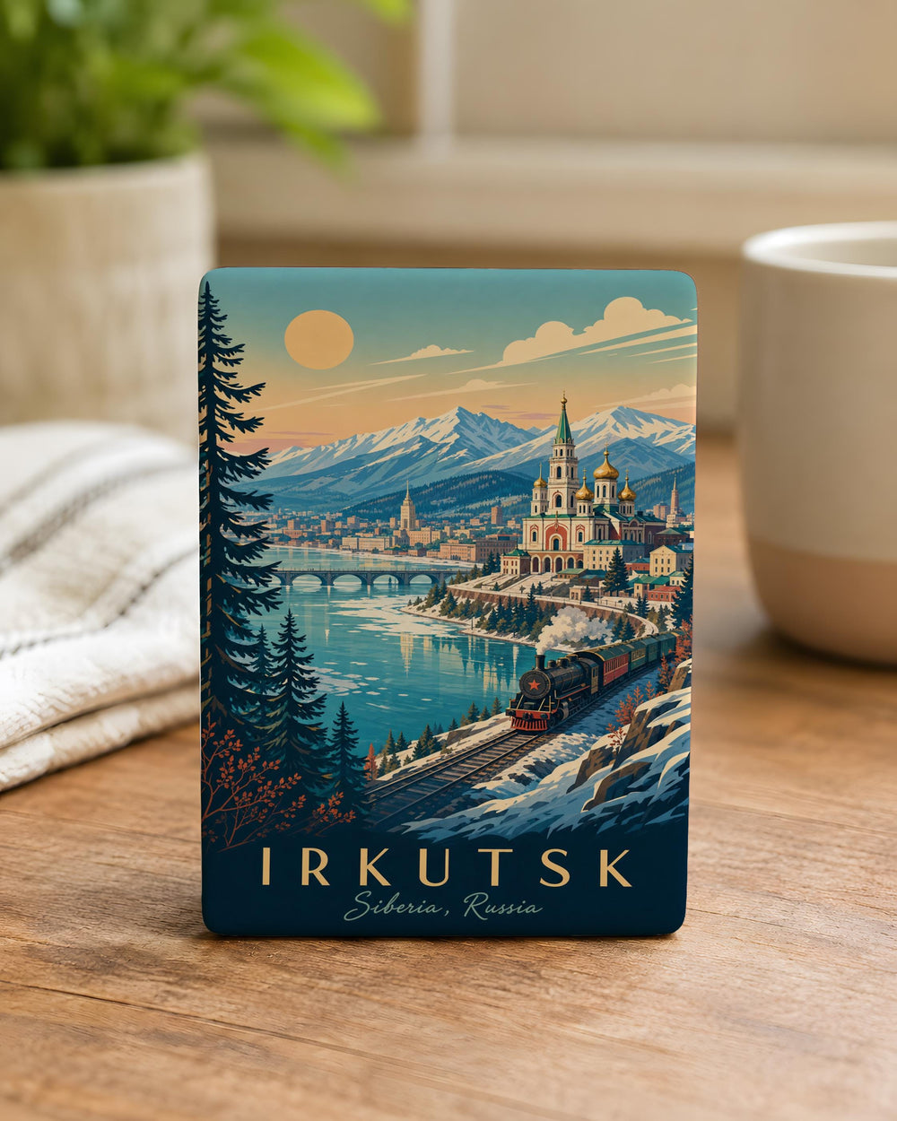 Siberia Fridge Magnet, Siberia Souvenir Magnet, Siberia Travel Gift, Russia Region Magnet, Siberian Landmark Magnet