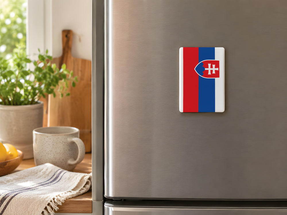 Slovakia Flag Fridge Magnet, Slovak Republic National Flag Magnet, Slovakia Souvenir Magnet, Travel Gift Magnet