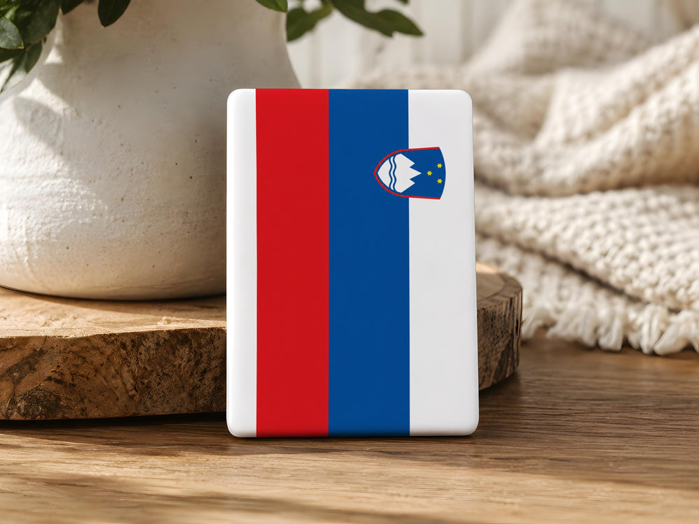 Slovenia Flag Fridge Magnet, Slovenian National Flag Souvenir Magnet, Slovenia Travel Gift, European Country Flag Magnet