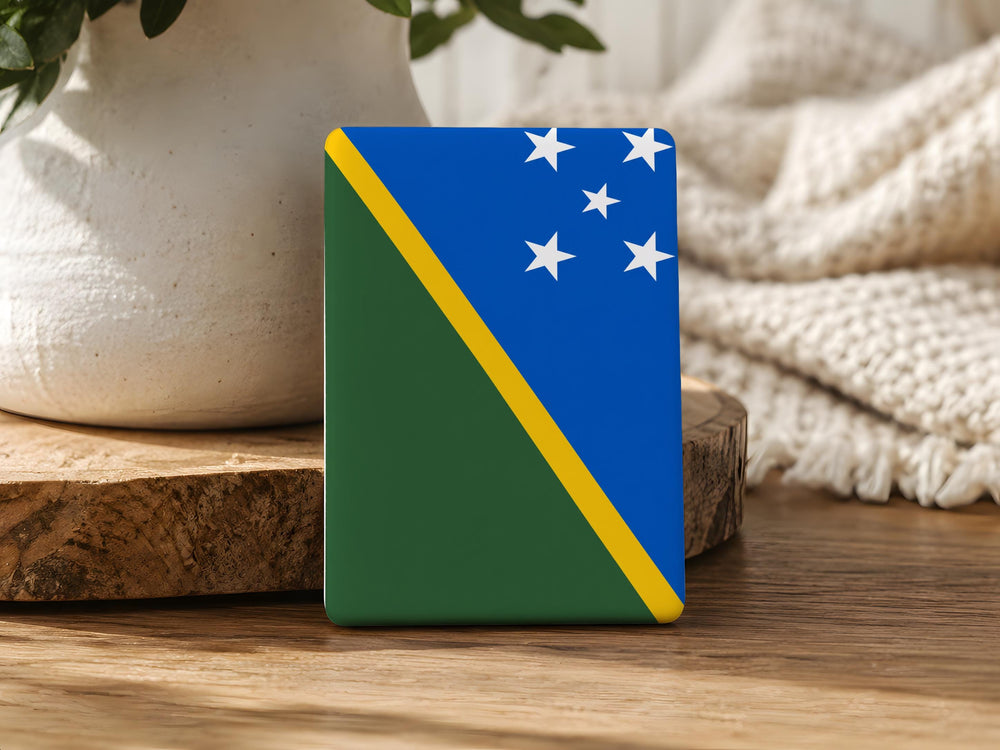 Solomon Islands Flag Fridge Magnet, Solomon Islands Souvenir Magnet, Island Nation Flag Kitchen Locker Magnet Gift