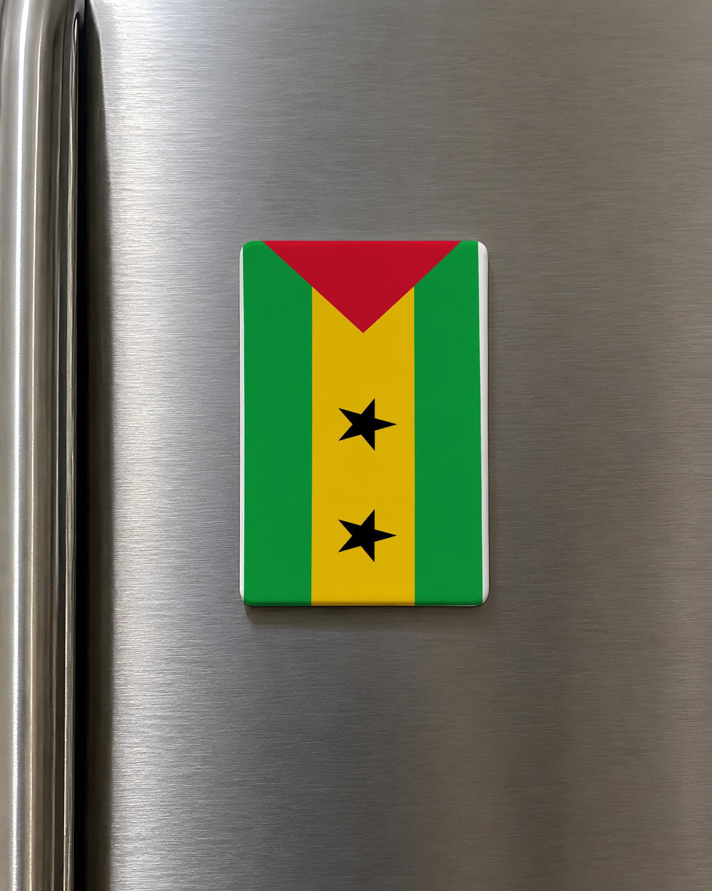 São Tomé and Príncipe Flag Fridge Magnet, Island Nation Souvenir Magnet, Travel Gift, Flag Collector Magnet