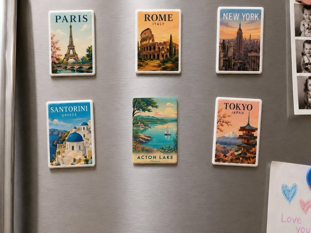 Acton Lake Fridge Magnet, Acton Lake Park Souvenir Magnet, Ohio Lake Travel Keepsake, Nature Lake Landscape Magnet