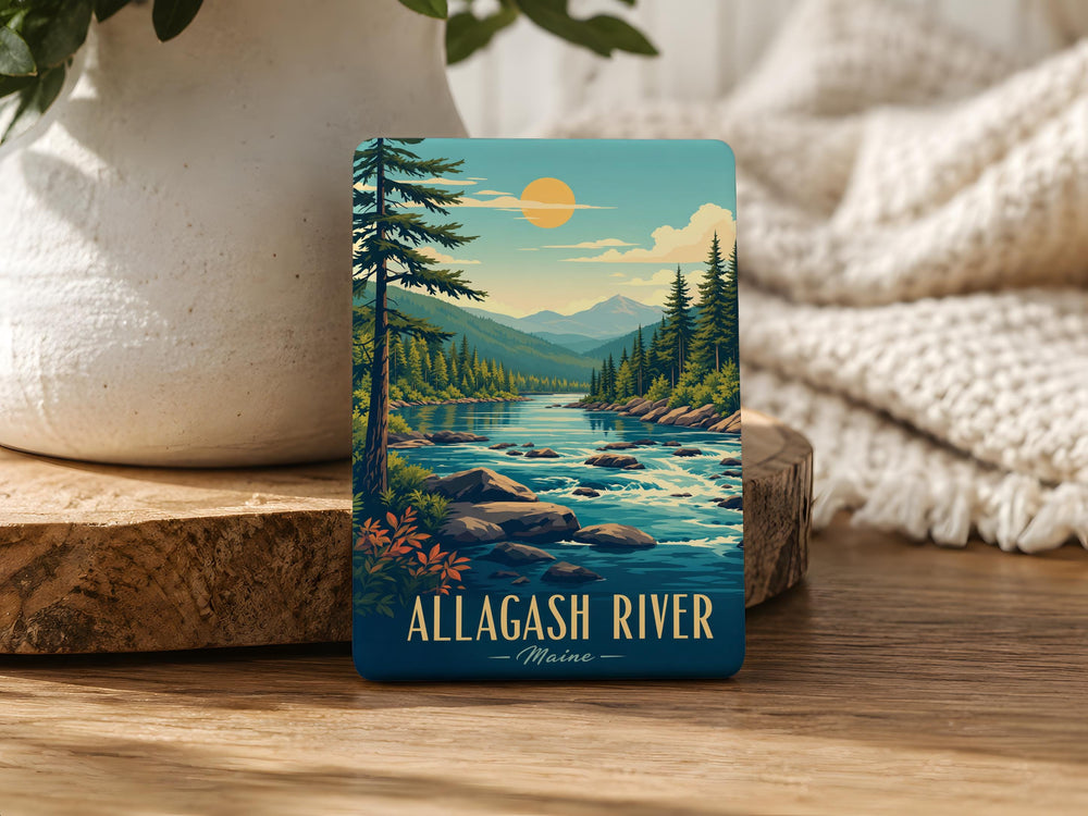 Allagash River Fridge Magnet, Maine Wilderness River Scene Souvenir, Outdoor Adventure Travel Gift