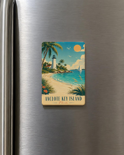 Anclote Key Island Fridge Magnet, Florida Coastal Island Souvenir, Gulf of Mexico Beach Travel Keepsake Magnet