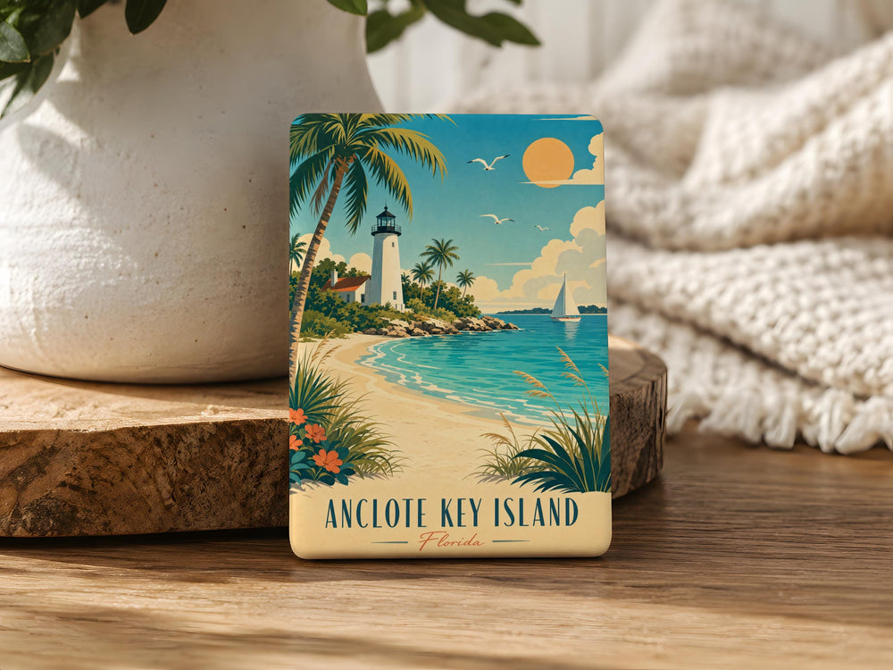 Anclote Key Island Fridge Magnet, Florida Coastal Island Souvenir, Gulf of Mexico Beach Travel Keepsake Magnet