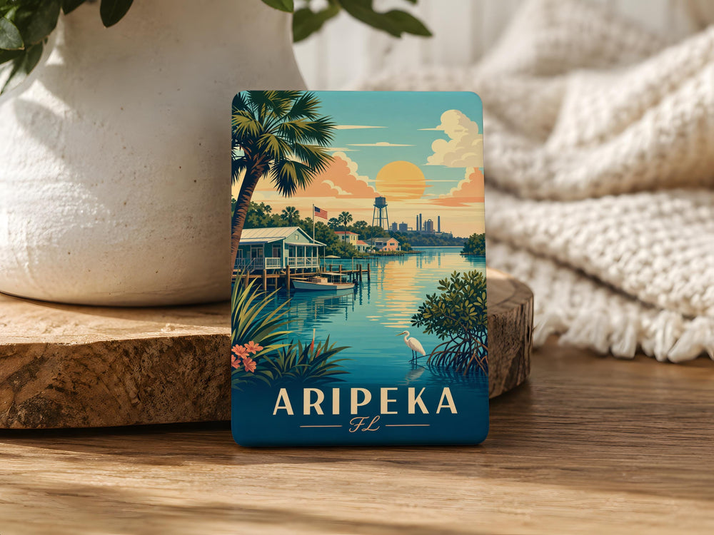 Aripeka Florida Fridge Magnet, Aripeka FL Souvenir Magnet, Gulf Coast Fishing Village Gift, Florida Vacation Keepsake