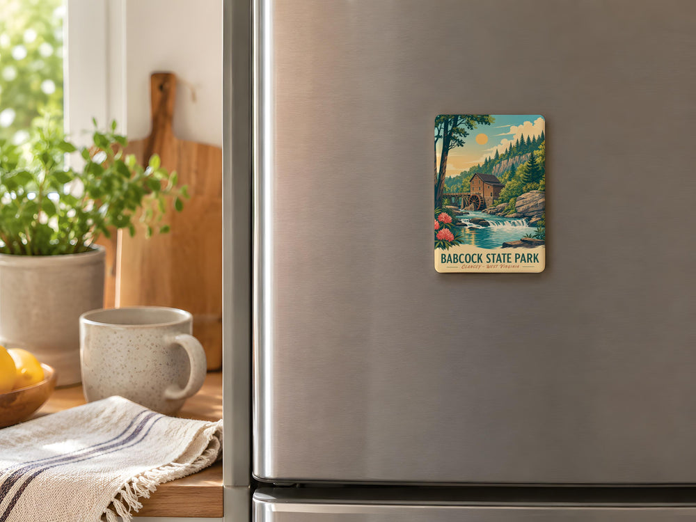 Babcock State Park Fridge Magnet, West Virginia Nature Souvenir, Park Landmark Keepsake Magnet, Outdoor Adventure Gift