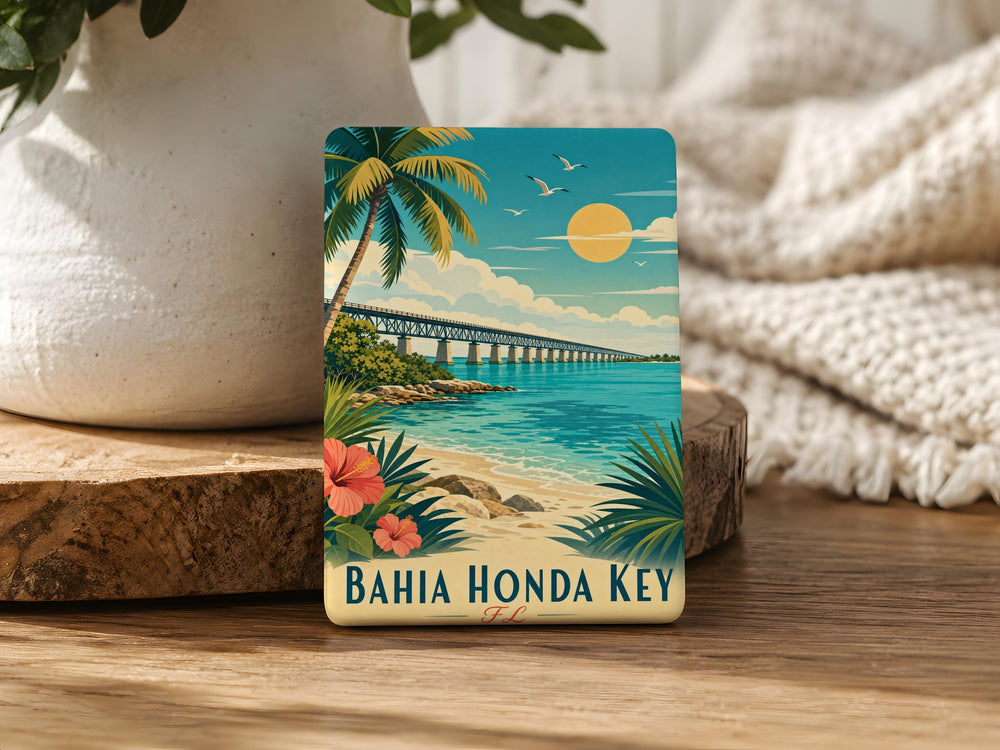Bahia Honda Key Florida Fridge Magnet, Bahia Honda State Park Souvenir Magnet, Florida Keys Travel Keepsake Magnet