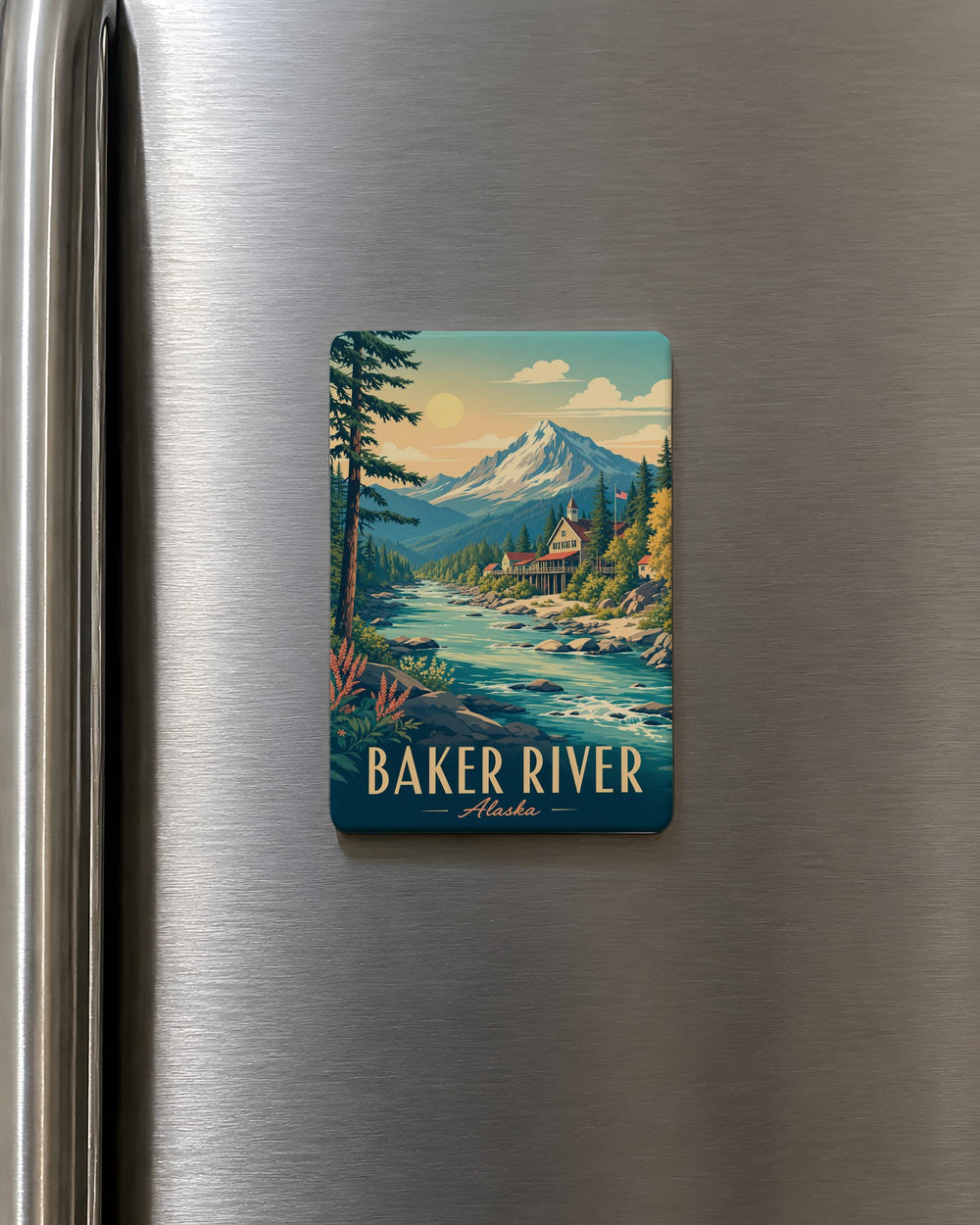Baker River Fridge Magnet, Baker River Washington Souvenir Magnet, River Nature Travel Keepsake Magnet