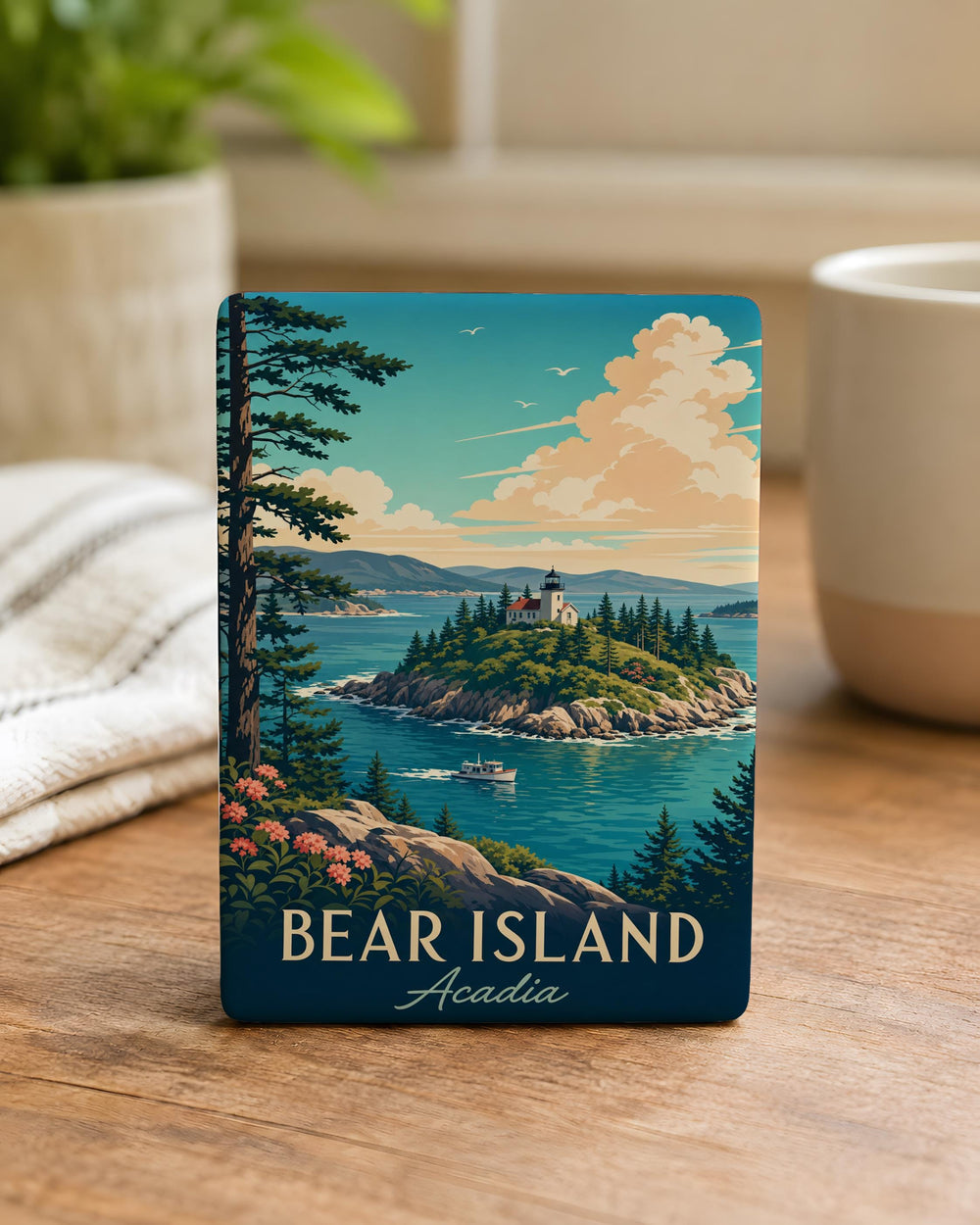 Bear Island Acadia Fridge Magnet, Maine Coastal Island Souvenir Magnet, Acadia National Park Travel Keepsake Magnet