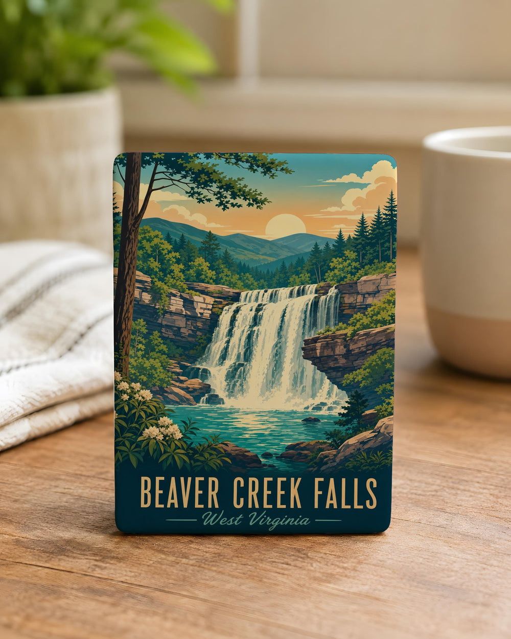Beaver Creek Falls Fridge Magnet, Waterfall Nature Souvenir, Scenic Hiking Travel Gift, Outdoor Adventure Keepsake