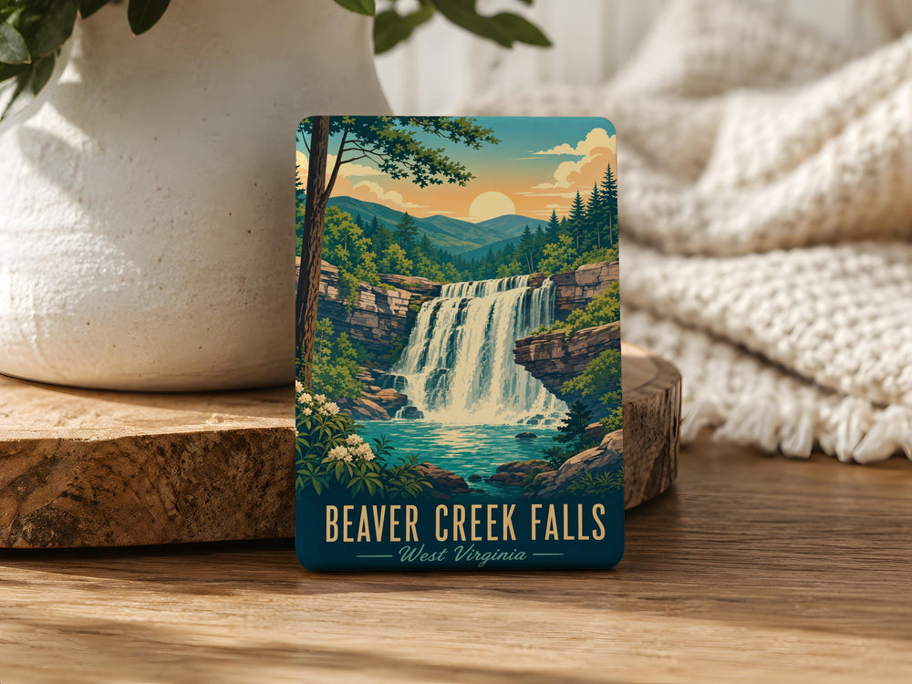 Beaver Creek Falls Fridge Magnet, Waterfall Nature Souvenir, Scenic Hiking Travel Gift, Outdoor Adventure Keepsake