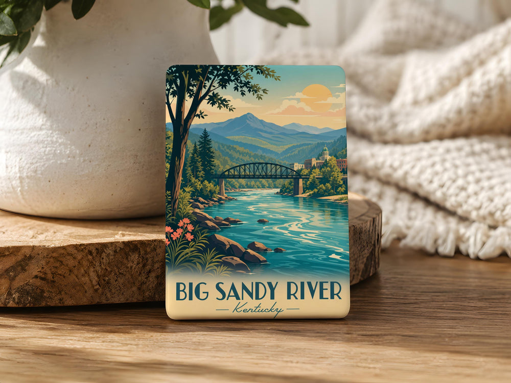 Big Sandy River Fridge Magnet, Big Sandy River Kentucky Souvenir Magnet, River Landscape Travel Keepsake Magnet