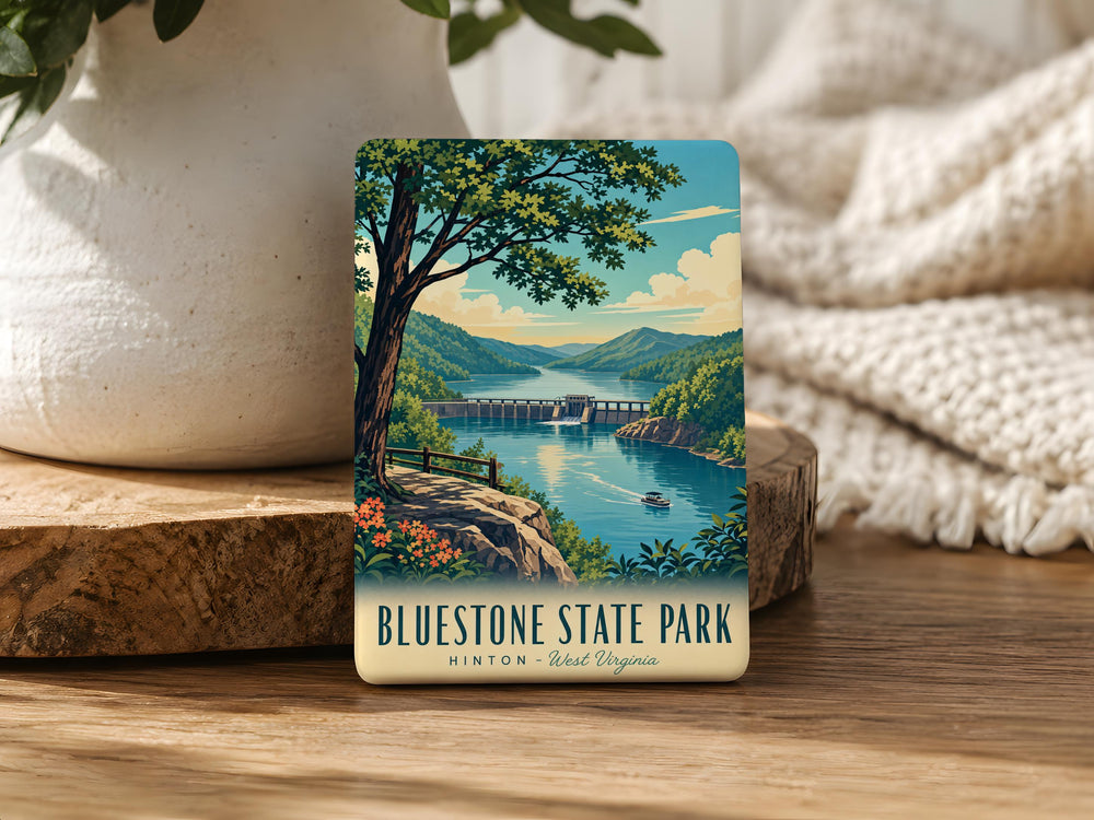 Bluestone State Park Fridge Magnet, West Virginia Travel Souvenir, Outdoor Adventure Keepsake, Camping Hiking Nature Gift