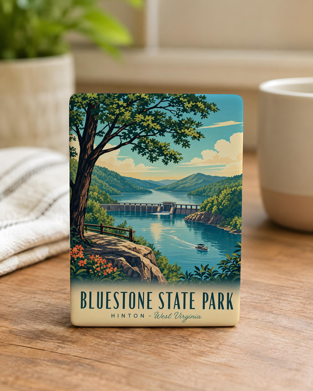 Bluestone State Park Fridge Magnet, West Virginia Travel Souvenir, Outdoor Adventure Keepsake, Camping Hiking Nature Gift