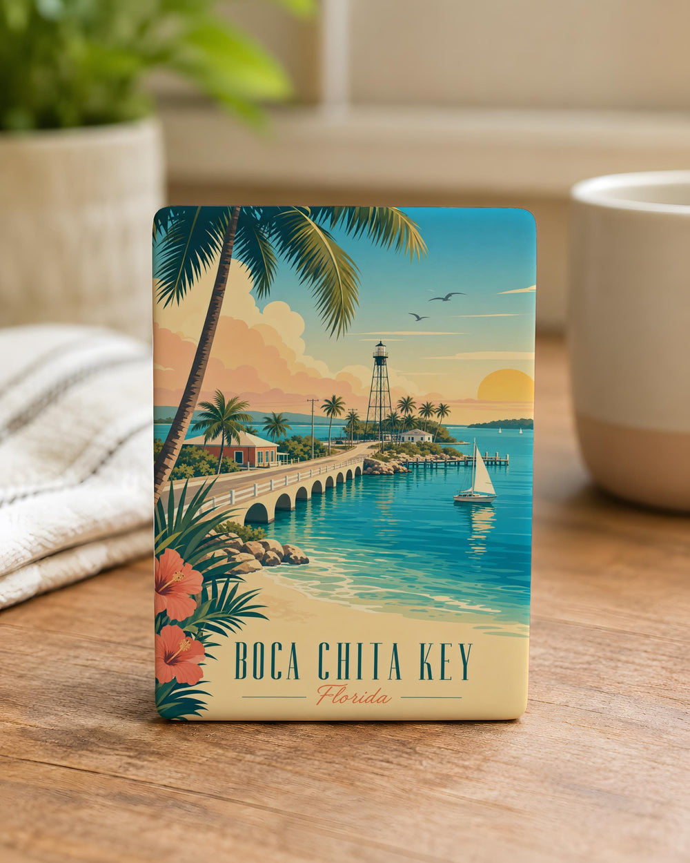 Boca Chita Key Fridge Magnet, Florida Keys Landmark Souvenir Magnet, Coastal Island Travel Gift, National Park Keepsake Magnet
