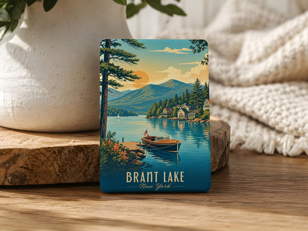 Brant Lake Fridge Magnet, Brant Lake New York Souvenir Magnet, Adirondack Lake Cabin Vacation Keepsake Gift