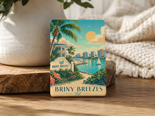 Briny Breezes Florida Fridge Magnet, Coastal Town Souvenir Magnet, Palm Beach County FL Travel Keepsake Magnet