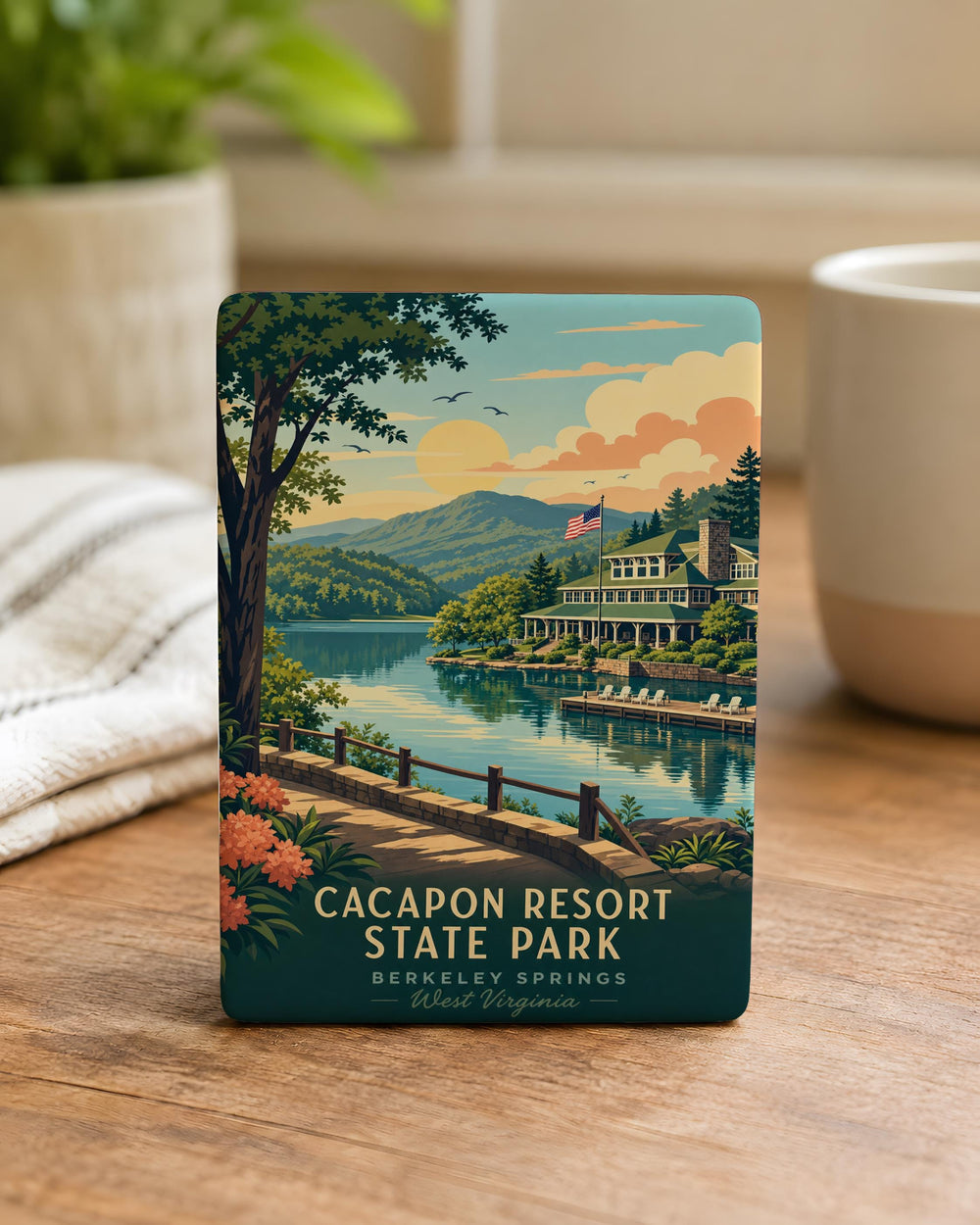 Cacapon Resort State Park Fridge Magnet, West Virginia Souvenir Magnet, State Park Travel Keepsake Gift