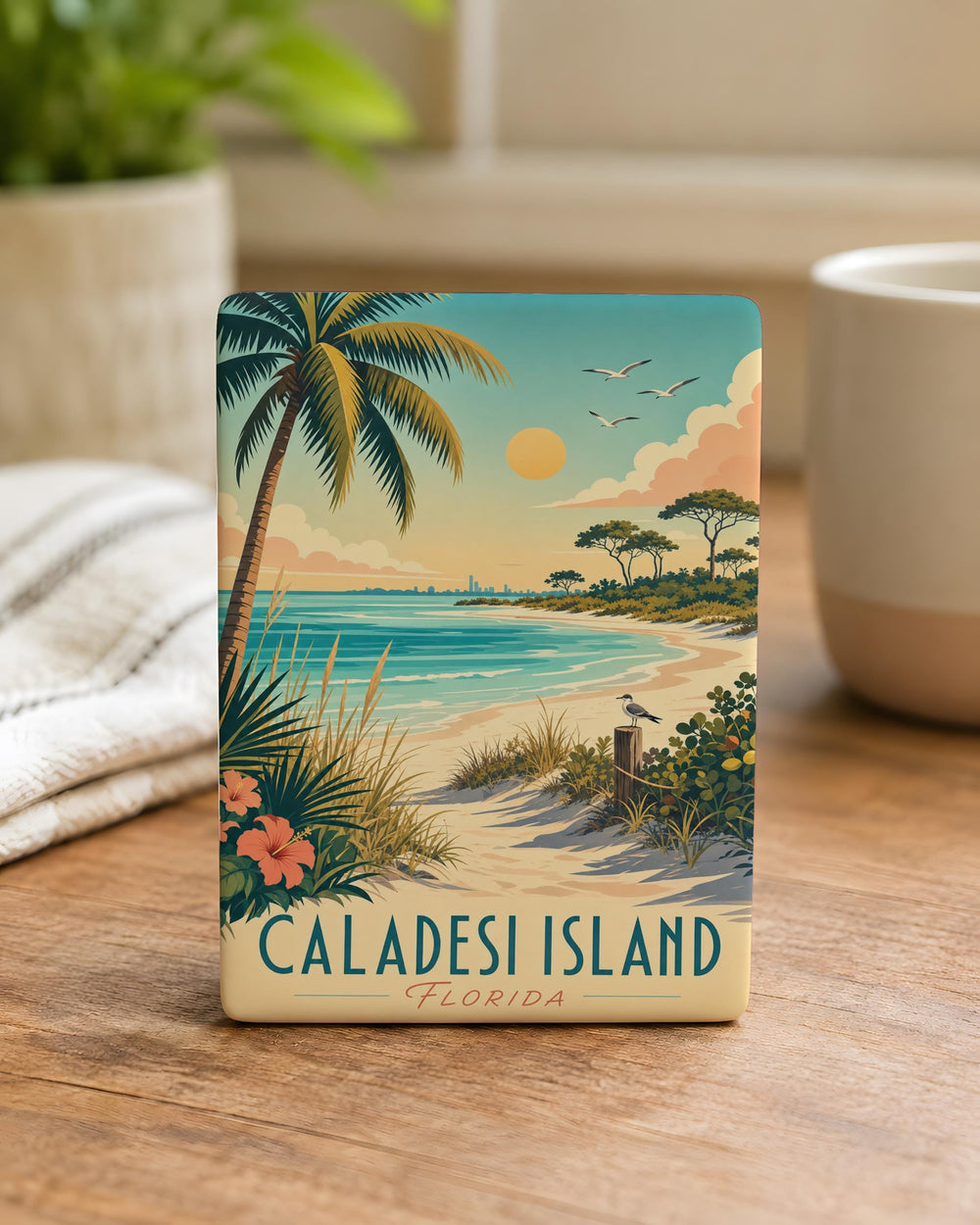 Caladesi Island Fridge Magnet, Florida Beach Island Souvenir Magnet, Coastal Nature Travel Gift, Gulf Coast Vacation Keepsake