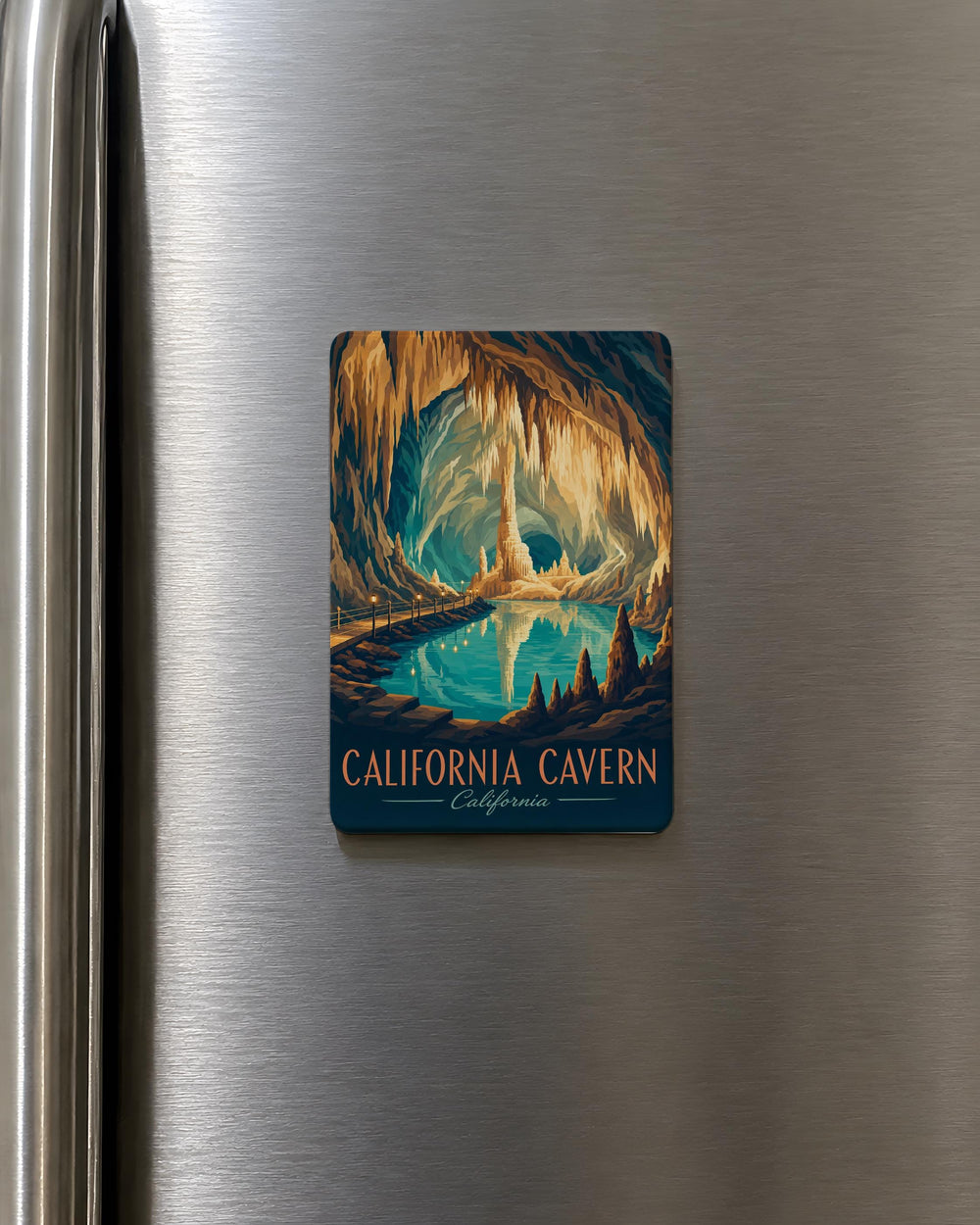 California Cavern Fridge Magnet, Cave Entrance Souvenir Magnet, Underground Cavern Travel Gift, California Cave Keepsake Magnet