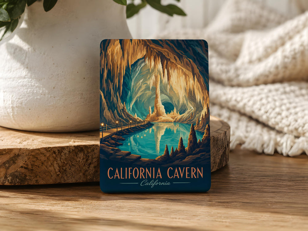 California Cavern Fridge Magnet, Cave Entrance Souvenir Magnet, Underground Cavern Travel Gift, California Cave Keepsake Magnet