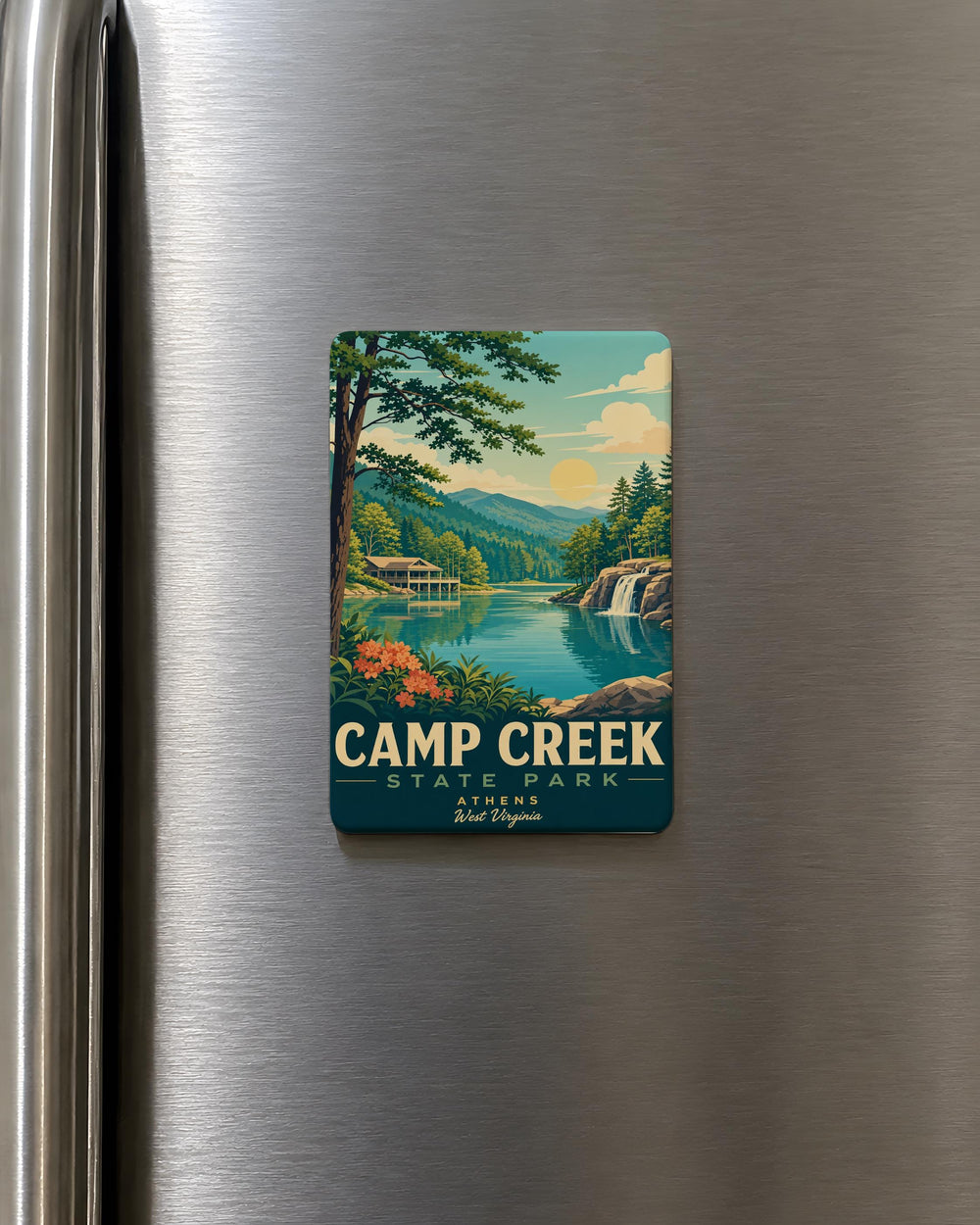 Camp Creek State Park Fridge Magnet, West Virginia State Park Souvenir Magnet, Camping Hiking Nature Travel Gift