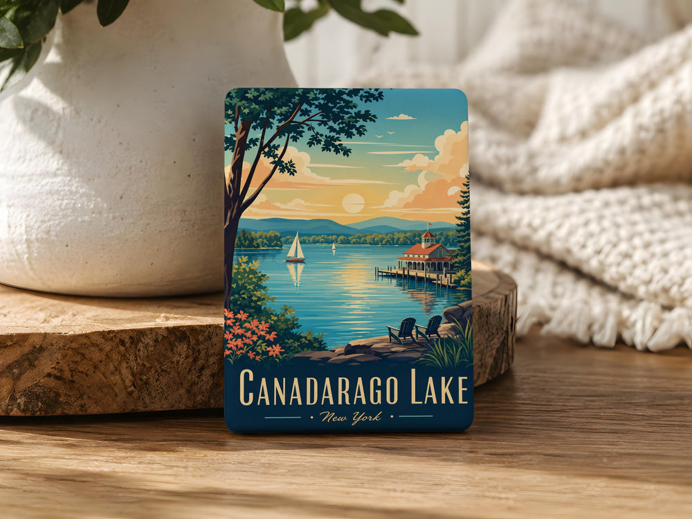 Canadarago Lake Fridge Magnet, Canadarago Lake New York Souvenir Magnet, Lake House Cabin Travel Keepsake Magnet