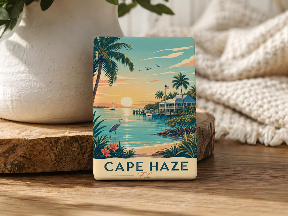 Cape Haze Florida Fridge Magnet, Cape Haze FL Souvenir Magnet, Coastal Town Travel Keepsake, Florida Gulf Coast Gift