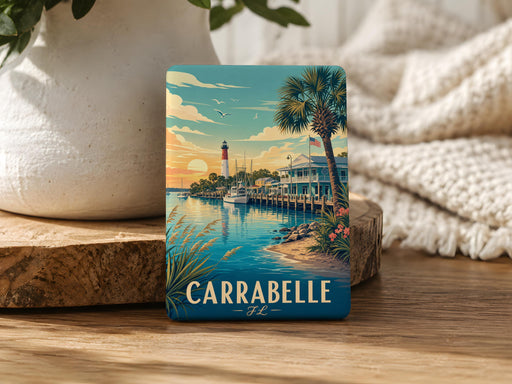 Carrabelle FL Fridge Magnet, Carrabelle Florida Souvenir Magnet, Coastal Gulf Beach Town Travel Gift, Vacation Keepsake Magnet