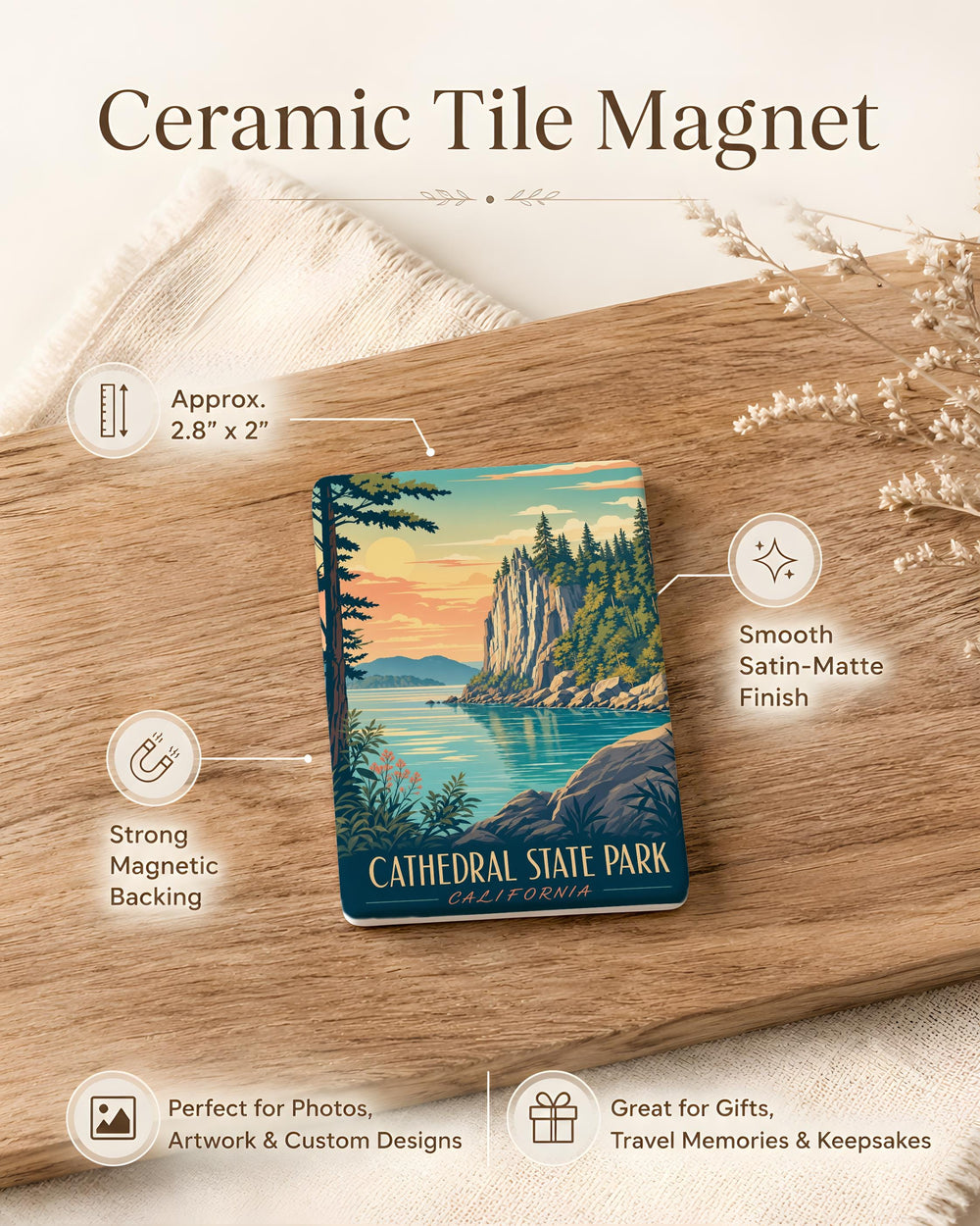 Cathedral State Park Fridge Magnet, Cathedral State Park Souvenir Magnet, West Virginia Travel Gift Magnet