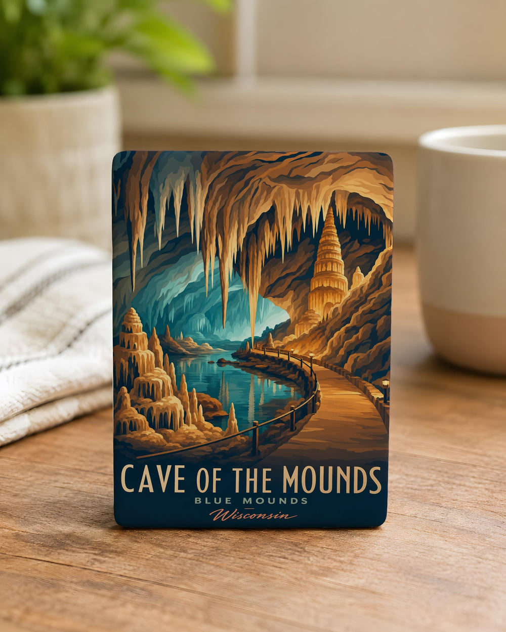 Cave of the Mounds Fridge Magnet, Wisconsin Cave Landmark Souvenir Magnet, Cave Entrance Travel Keepsake Magnet