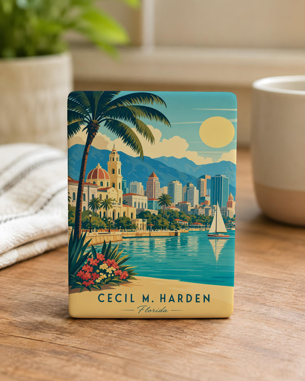 Cecil M Harden Fridge Magnet, Cecil M Harden Lake Scenic Souvenir Magnet, Indiana Travel Gift Magnet