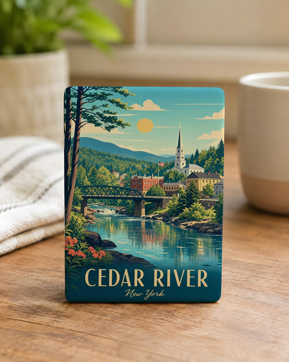 Cedar River NY Fridge Magnet, New York Cedar River Souvenir Magnet, Cedar River New York Travel Gift Magnet