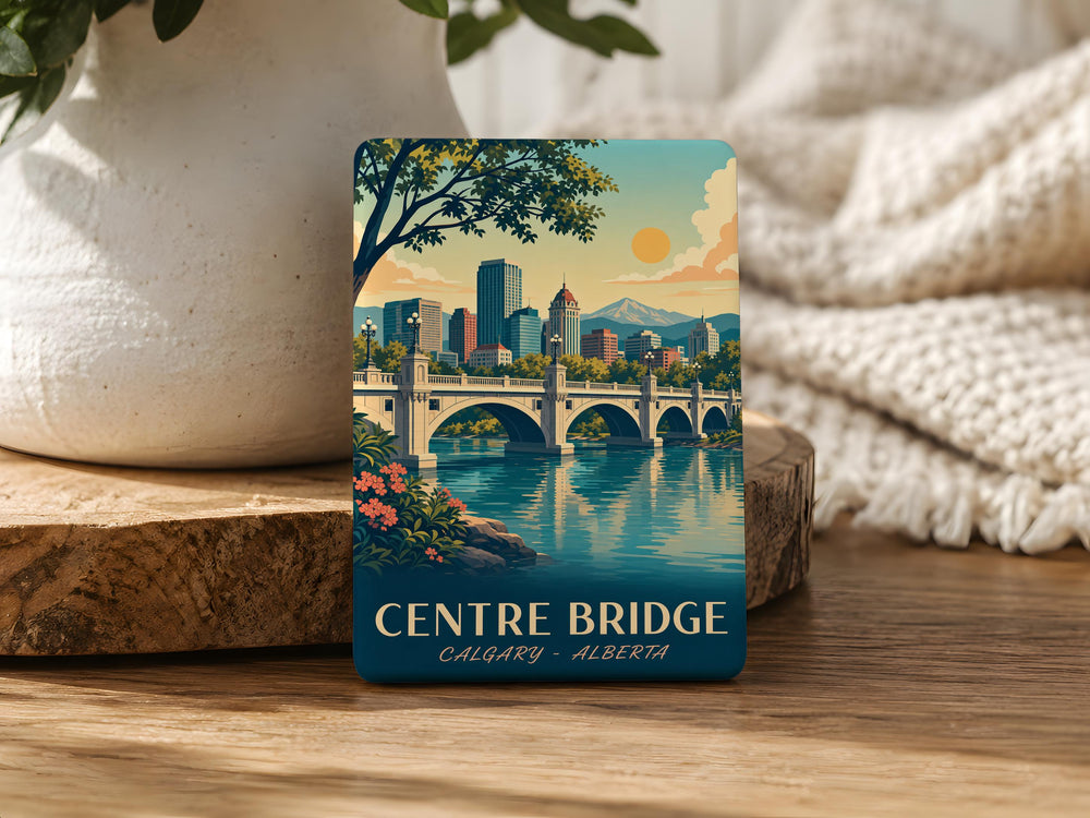Centre Bridge Fridge Magnet, Bridge Landmark Souvenir Magnet, City Bridge Travel Keepsake Magnet, River Crossing Magnet