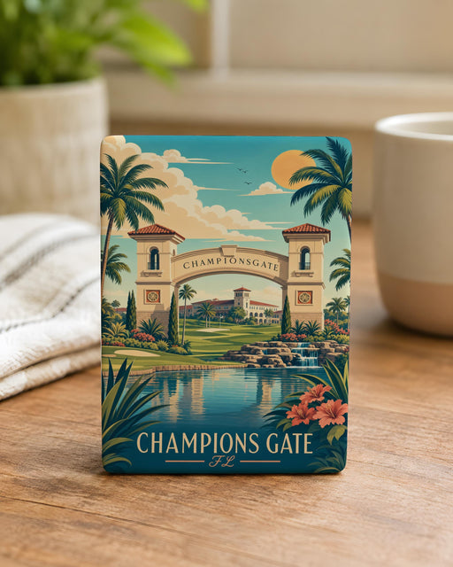 Champions Gate Florida Fridge Magnet, ChampionsGate FL Souvenir Magnet, Orlando Area Travel Gift, Florida Vacation Keepsake Magnet
